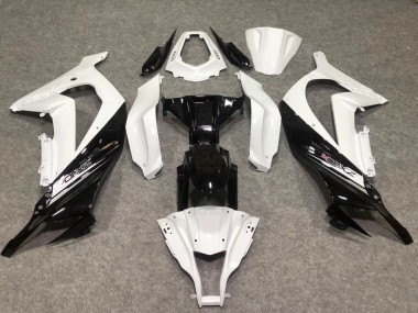 Aftermarket 2011-2015 Gloss White / Black Kawasaki ZX10R Motorcycle Fairings