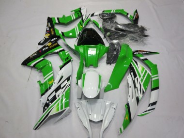 Aftermarket 2011-2015 Green White Black 1 Kawasaki ZX10R Motorcycle Fairings