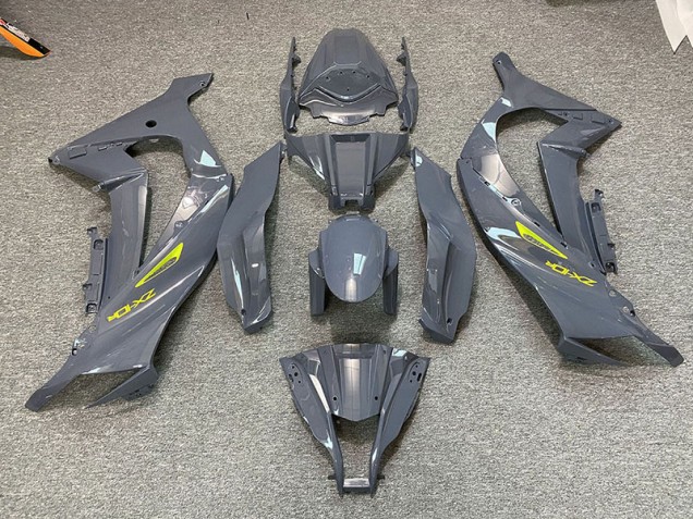 Aftermarket 2011-2015 Nardo Grey & Yellow Kawasaki ZX10R Motorcycle Fairings