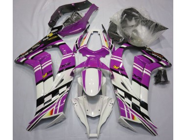 Aftermarket 2011-2015 Purple Black and White Kawasaki ZX10R Motorcycle Fairings