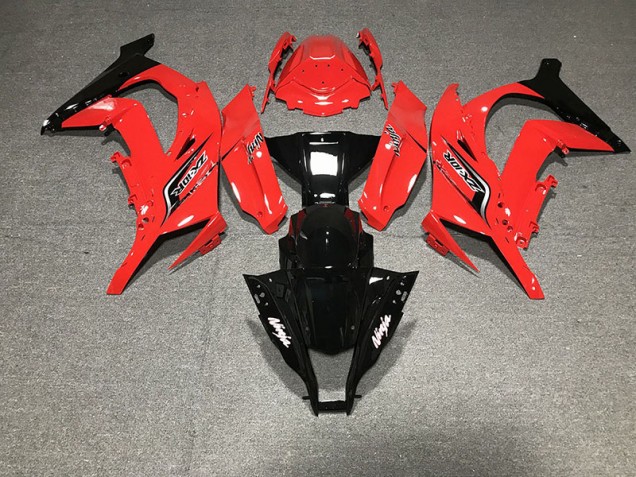 Aftermarket 2011-2015 Red and Black Kawasaki ZX10R Motorcycle Fairings