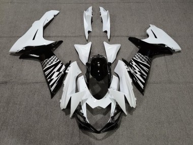 Aftermarket 2011-2020 Black White and Silver Suzuki GSXR 600-750 Motorcycle Fairings