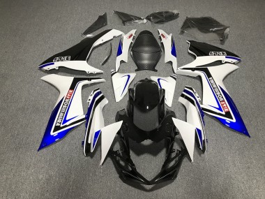 Aftermarket 2011-2020 Blue Black and White writing Suzuki GSXR 600-750 Motorcycle Fairings