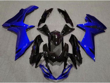 Aftermarket 2011-2020 Gloss Black and Aqua Blue Suzuki GSXR 600-750 Motorcycle Fairings