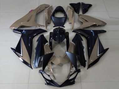 Aftermarket 2011-2020 Gloss Brown and Black Suzuki GSXR 600-750 Motorcycle Fairings