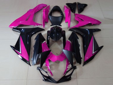 Aftermarket 2011-2020 Gloss Pink and Black Suzuki GSXR 600-750 Motorcycle Fairings