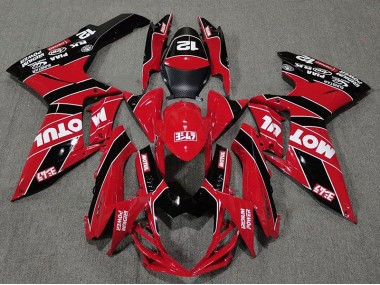 Aftermarket 2011-2020 Gloss Red and Black Motul Suzuki GSXR 600-750 Motorcycle Fairings