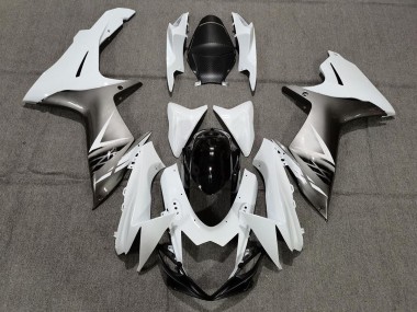 Aftermarket 2011-2020 Gloss White and Silver Style Suzuki GSXR 600-750 Motorcycle Fairings