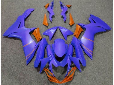 Aftermarket 2011-2020 Matte Ocean Blue & Orange Suzuki GSXR 600-750 Motorcycle Fairings