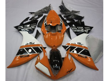 Aftermarket 2012-2014 Gloss Orange White and Black Yamaha R1 Motorcycle Fairings