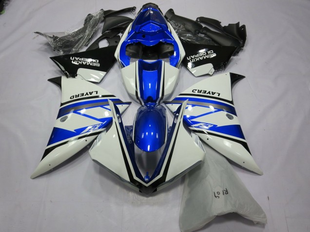 Aftermarket 2012-2014 Silver White Yamalube Yamaha R1 Motorcycle Fairings