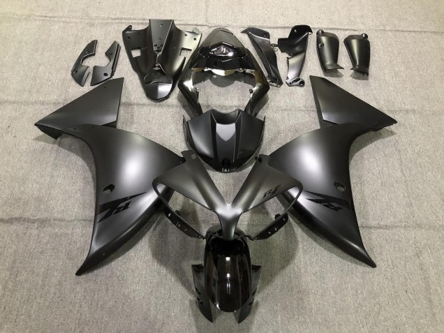 Aftermarket 2012-2014 Total Black Yamaha R1 Motorcycle Fairings