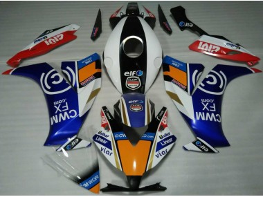 Aftermarket 2012-2016 Elf Blue and Orange Honda CBR1000RR Motorcycle Fairings