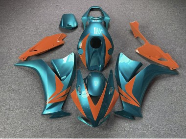 Aftermarket 2012-2016 Gloss Cyan and Orange Honda CBR1000RR Motorcycle Fairings