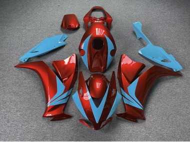 Aftermarket 2012-2016 Gloss Red and Light Blue Honda CBR1000RR Motorcycle Fairings