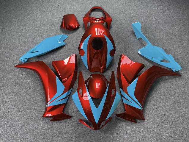 Aftermarket 2012-2016 Gloss Red and Light Blue Honda CBR1000RR Motorcycle Fairings