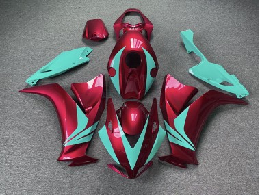 Aftermarket 2012-2016 Gloss Red and Teal Honda CBR1000RR Motorcycle Fairings