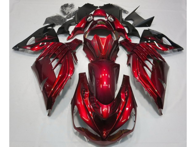 Aftermarket 2012-2019 Fire Red Gloss Kawasaki ZX14R Motorcycle Fairings