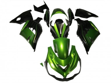 Aftermarket 2012-2019 Gloss Green and Black Kawasaki ZX14R Motorcycle Fairings