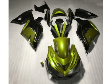 Aftermarket 2012-2019 Gloss Yellow and Black Kawasaki ZX14R Motorcycle Fairings