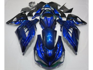 Aftermarket 2012-2019 Ocean Blue Gloss Kawasaki ZX14R Motorcycle Fairings