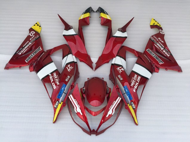 Aftermarket 2013-2018 Candy Apple Kawasaki ZX6R Motorcycle Fairings