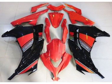 Aftermarket 2013-2018 Candy Red and Black Kawasaki Ninja 300 Motorcycle Fairings