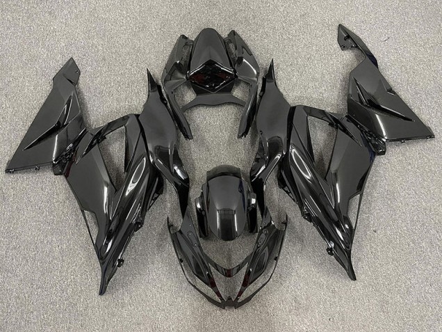 Aftermarket 2013-2018 Gloss Black Plain Kawasaki ZX6R Motorcycle Fairings