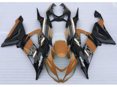 Aftermarket 2013-2018 Gloss Orange and Black Kawasaki ZX6R Motorcycle Fairings