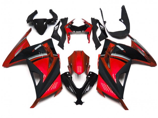 Aftermarket 2013-2018 Gloss Red Kawasaki Ninja 300 Motorcycle Fairings