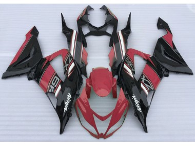 Aftermarket 2013-2018 Gloss Red and Black Kawasaki ZX6R Motorcycle Fairings