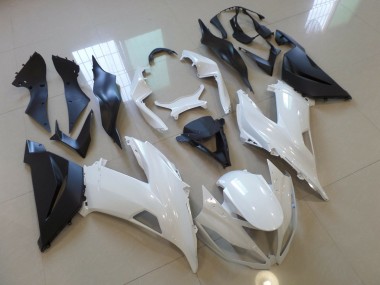 Aftermarket 2013-2018 Gloss White Black Kawasaki ZX6R Motorcycle Fairings