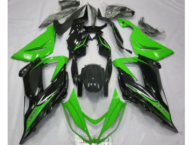 Aftermarket 2013-2018 Green and Black Kawasaki ZX6R Motorcycle Fairings