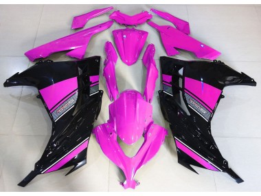 Aftermarket 2013-2018 Hot Pink and Black Kawasaki Ninja 300 Motorcycle Fairings