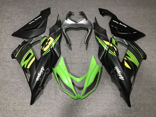 Aftermarket 2013-2018 Matte Black & Racing Kawasaki ZX6R Motorcycle Fairings