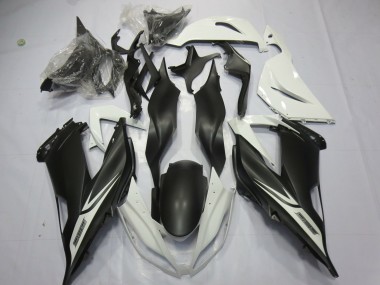 Aftermarket 2013-2018 Matte Black White Kawasaki ZX6R Motorcycle Fairings