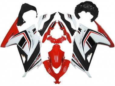 Aftermarket 2013-2018 Red White and Black Gloss Kawasaki Ninja 300 Motorcycle Fairings