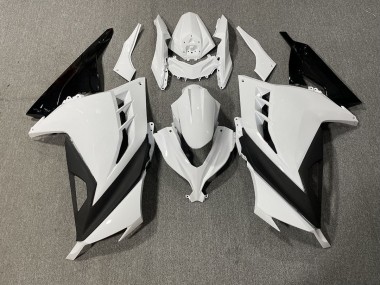 Aftermarket 2013-2018 White and Black Sharp Gloss Kawasaki Ninja 300 Motorcycle Fairings