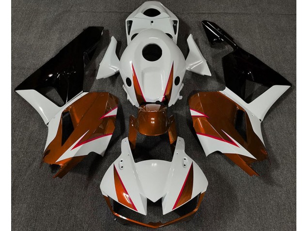 Aftermarket 2013-2020 Gloss Orange White and Red Honda CBR600RR Motorcycle Fairings