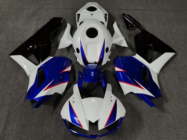 Aftermarket 2013-2020 Gloss White and Deep Blue Honda CBR600RR Motorcycle Fairings