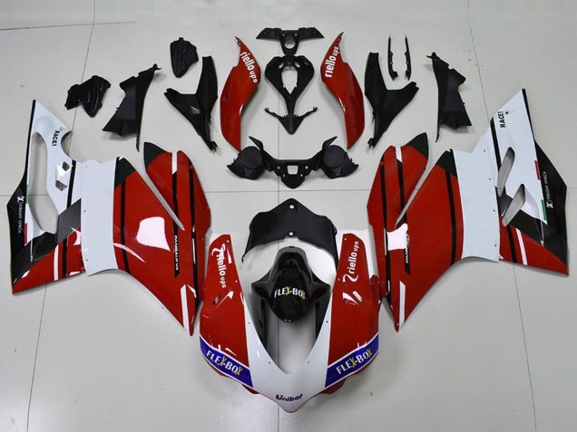 Aftermarket 2015-2017 Red and White Ducati 959 1299 Motorcycle Fairings