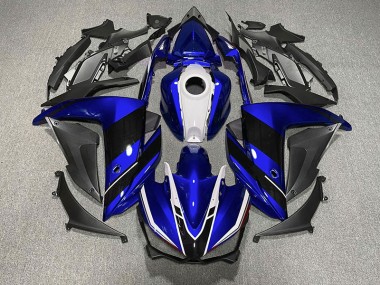 Aftermarket 2015-2018 Blue Black and White Yamaha R3 Motorcycle Fairings