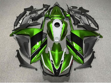 Aftermarket 2015-2018 Green Black and White Yamaha R3 Motorcycle Fairings