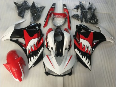 Aftermarket 2015-2018 Red and White Shark Yamaha R3 Motorcycle Fairings