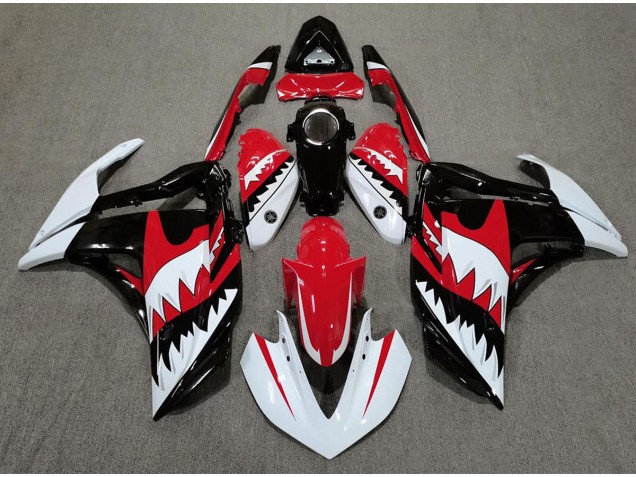 Aftermarket 2015-2018 White Shark & Red Yamaha R3 Motorcycle Fairings