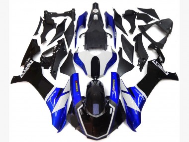 Aftermarket 2015-2019 Blue and White Custom Style Yamaha R1 Motorcycle Fairings