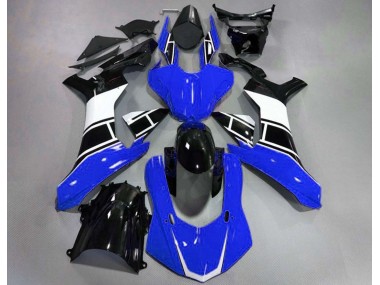 Aftermarket 2015-2019 Gloss Blue White and Black Yamaha R1 Motorcycle Fairings