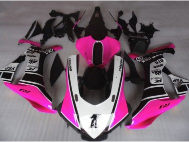 Aftermarket 2015-2019 Gloss Pink & White Yamaha R1 Motorcycle Fairings