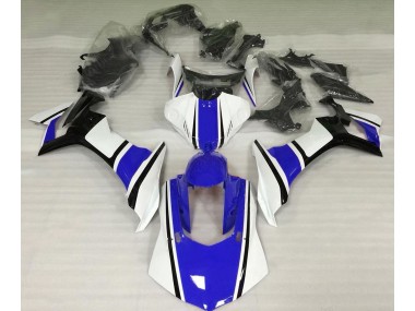 Aftermarket 2015-2019 Gloss White Blue and Black Yamaha R1 Motorcycle Fairings