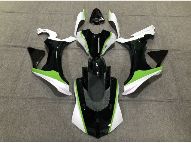 Aftermarket 2015-2019 Green Black and White Yamaha R1 Motorcycle Fairings